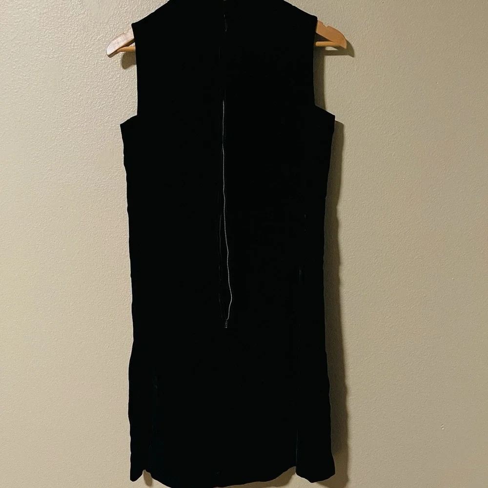 VTG R & K Originals Black Velvet Dress 60s 70s Retro Glam Military Grunge‎ Sz 14